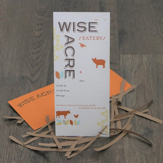 Physical Wise Acre Eatery Gift Card