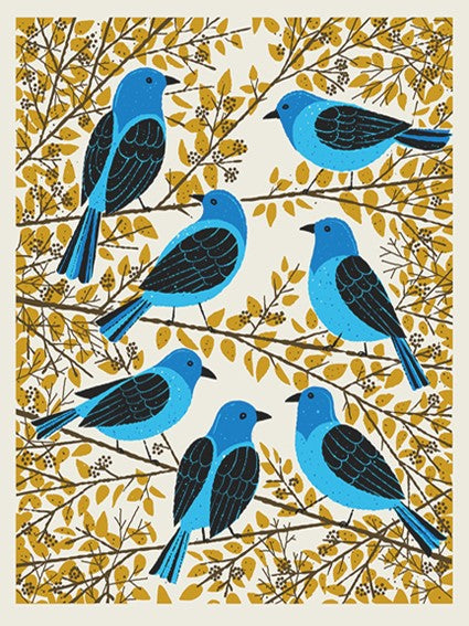 Indigo Buntings Print