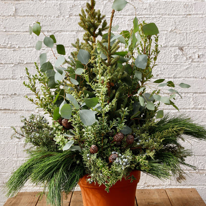 Woodland Winter Spruce Tip Container