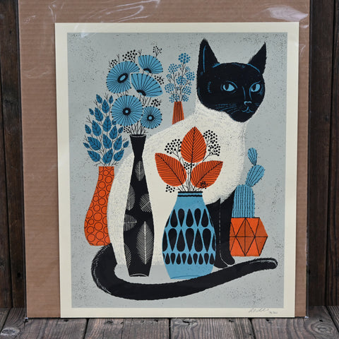 Cat & Vases Print