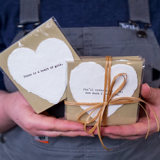 Mini Deckled Heart-Shaped Cards